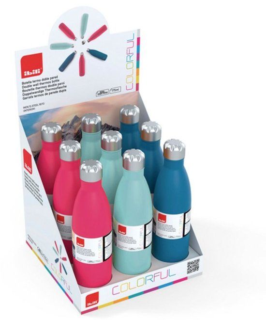 Ibili Thermosfles met dubbele wand, 775 ml, 18/10 roestvrij staal, herbruikbaar, verschillende kleuren