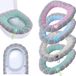 Merkloos / Sans marque Toiletbrilhoezen - Leuke toiletbrilhoezen - Elastische en wasbare toiletbrilhoezen - Met handgrepen - Toiletbrilhoezen - Toiletaccessoires - Set van 4