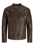 JACK & JONES Heren Jjerichard Leather Jacket Noos leren jas, Brown Stone, XL