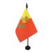 AZ FLAG Tafelvlag Stad Napels met wapen 21x14 cm Plastic Voet