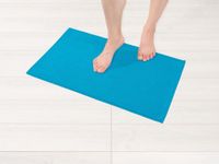 Hammetex 100% katoenen antislip badmat, 43x61 cm, badmat voor badkamertoilet, absorberend, snel drogend, wasbaar, turquoise