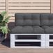 vidaXL Palletkussen 80x40x12 cm stof antracietkleurig