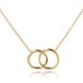 LGT JWLS Hippe dames ketting Dubbele Cirkel Goudkleurig 45cm