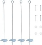 vidaXL Aardanker - 4 st - Gegalvaniseerd Metaal - Zilver
