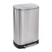 Amazon Basics Rechthoekige soft-close prullenbak met hoge voet - 50- L