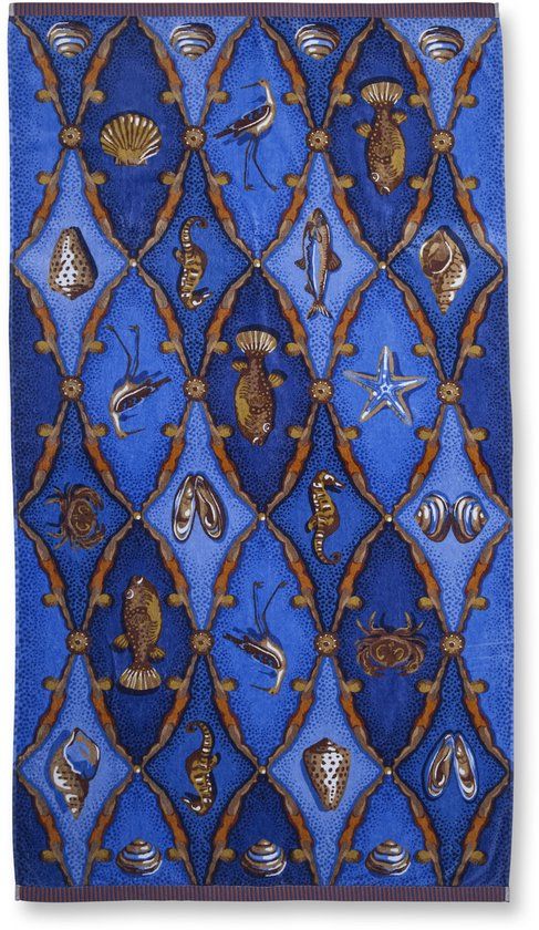 Pip Studio Strandlaken Little Sea 100 x 180 cm Blauw
