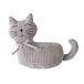 Boltze Deurstopper gewicht - dieren thema Katje - 1 kilo - grijs - 28 x 11 cm