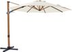 AXI Cyrus Premium Parasol à voile Ø 300cm aspect bois/beige incl. Housse
