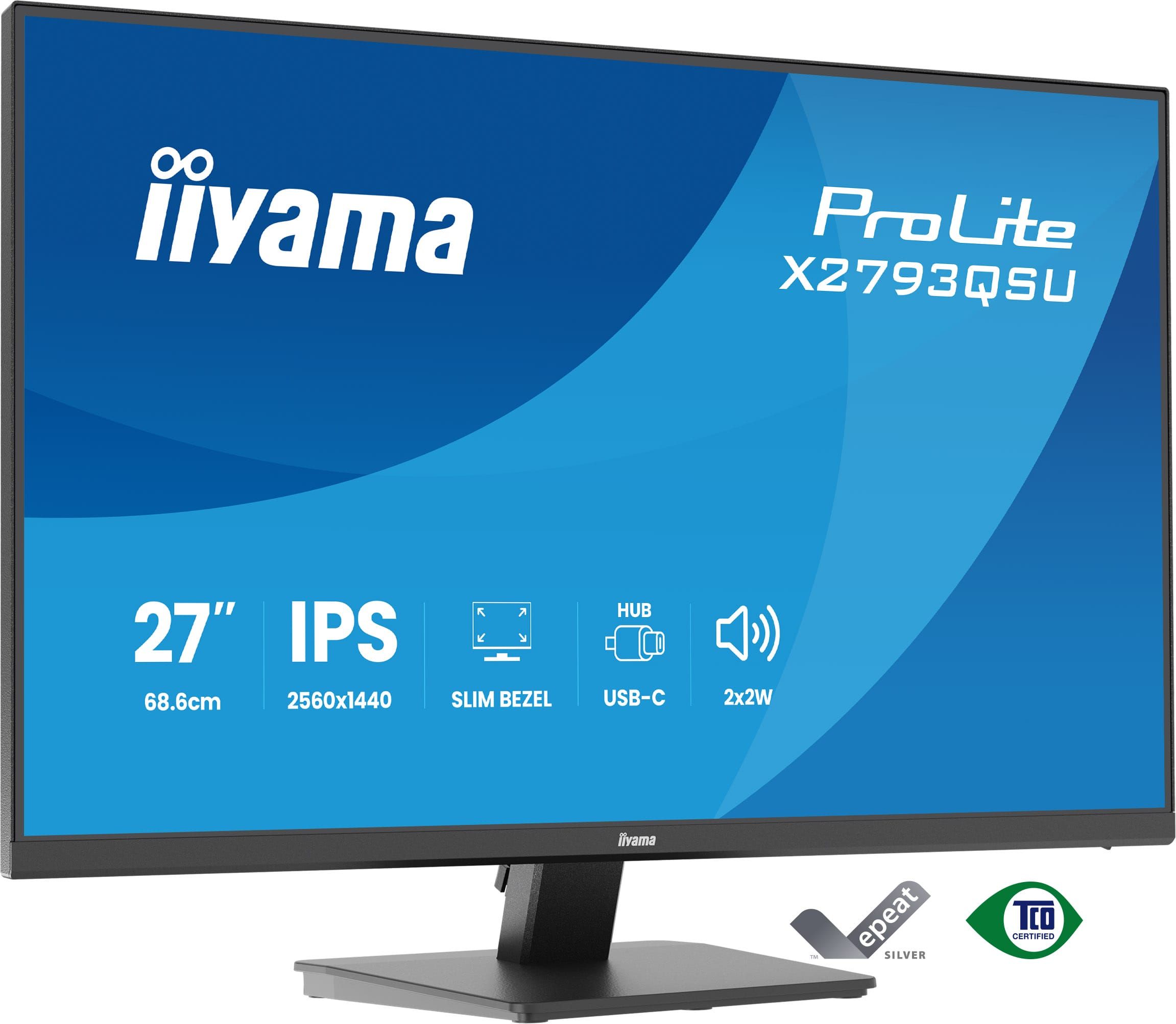 iiyama ProLite X2793QSU-B1 computer monitor 68,6 cm (27\") Quad HD LED Zwart