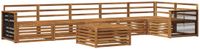 vidaXL - Hoek loungeset - 6 zitplekken - Naturel - Massief Acacia Hout
