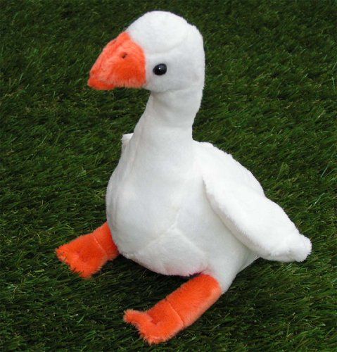 Cornelissen Trendy snoezige gans wit pluche dier 20 cm - 3975
