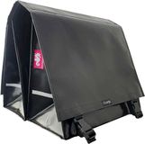 Clarijs Fietstas Dubbel XL PVC 46L met Uitsparing Zwart