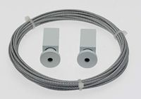 Kabel 1 kabel met houders voor ingangswand 5,00 m wit gelakt