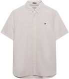 Superdry Classic Seersucker S/S Shirt M4011102a Cream/Pink Mannen Maat L