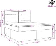 vidaXL Boxspringbed met matras, Blauw, 180 x 200 cm, Fluweel