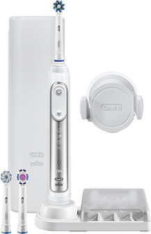 Oral-B Genius 8000N - Elektrische tandenborstel - Roterend-oscillerend - Wit/Zilver