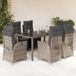 Maison Exclusive - Ensemble de jardin, 7 pièces, avec coussins, gris, en polyrotin
