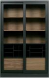WOOOD James Vitrinekast - Noir - Pin - 200x125x47cm - Industriel