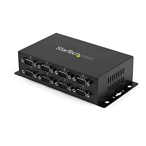 StarTech.com 8-poort USB naar DB9 RS232 Seriële Adapter Hub – Industriële DIN-rail en Wandmontage (ICUSB2328I)