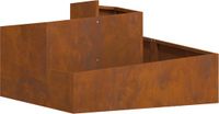 vidaXL Plantenbak Roestkleurig 80 x 80 x 50 cm Staal