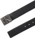 Calvin Klein Riem van echt rundleer voor heren, zwart/antiek zilver