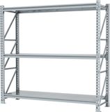 Povag Stellingkast - Magazijnstelling - 200x214x60 cm - Gegalvaniseerd staal - 450 kg per legniveau - 3 legniveaus