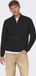 ONLY&SONS - ONSCOOPER HALF ZIP HIGH NECK KNIT NOOS - Heren - Gebreide truien - Zwart - XS