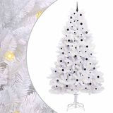 vidaXL - Kunstmatige - Hinged - Kerstboom - Wit - 300 - cm - PVC - en - Staal