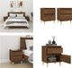 vidaXL Tables de chevet - 2 pièces - 40x35x50 cm - Couleur chêne marron