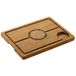 Rockingham Forge Deluxe bamboe snijplank met spikes, sapgroeven en reservoir - antislip snijplank voor vlees, gebraad en stukken vlees 40 x 28 cm