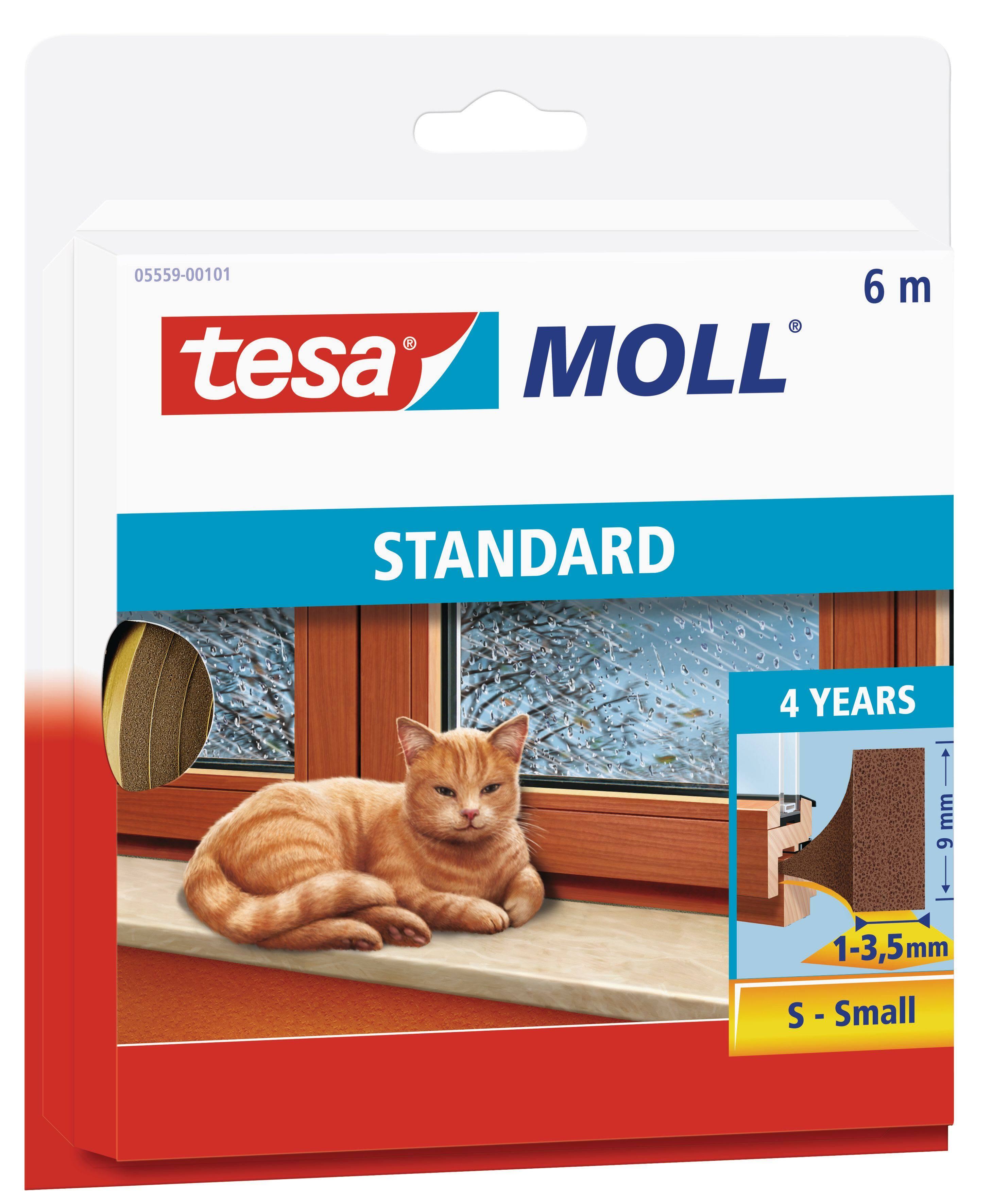 Tesa Moll Tochtstrip 05559 I profiel - 9mmx6m Bruin