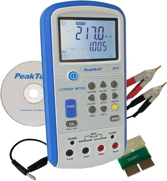 PeakTech 2170 LCR-ESR-meter - 100 Hz - 100 kHz - met USB