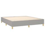 vidaXL Boxspringbed met matras, stof, lichtgrijs, 160x200 cm