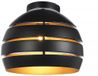 Freelight Plafondlamp Djarin Ø 28 cm zwart goud