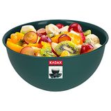 KADAX Kom van kunststof, slakom, stapelbare mengkom, plastic kom, keukenkom, ronde serveerschaal voor keuken, salade, deeg, vaatwasmachinebestendig (5 l, groen)