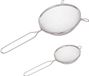 5Five Keukenzeefjes - Set van 2x stuks - 23 en 28 cm - van RVS