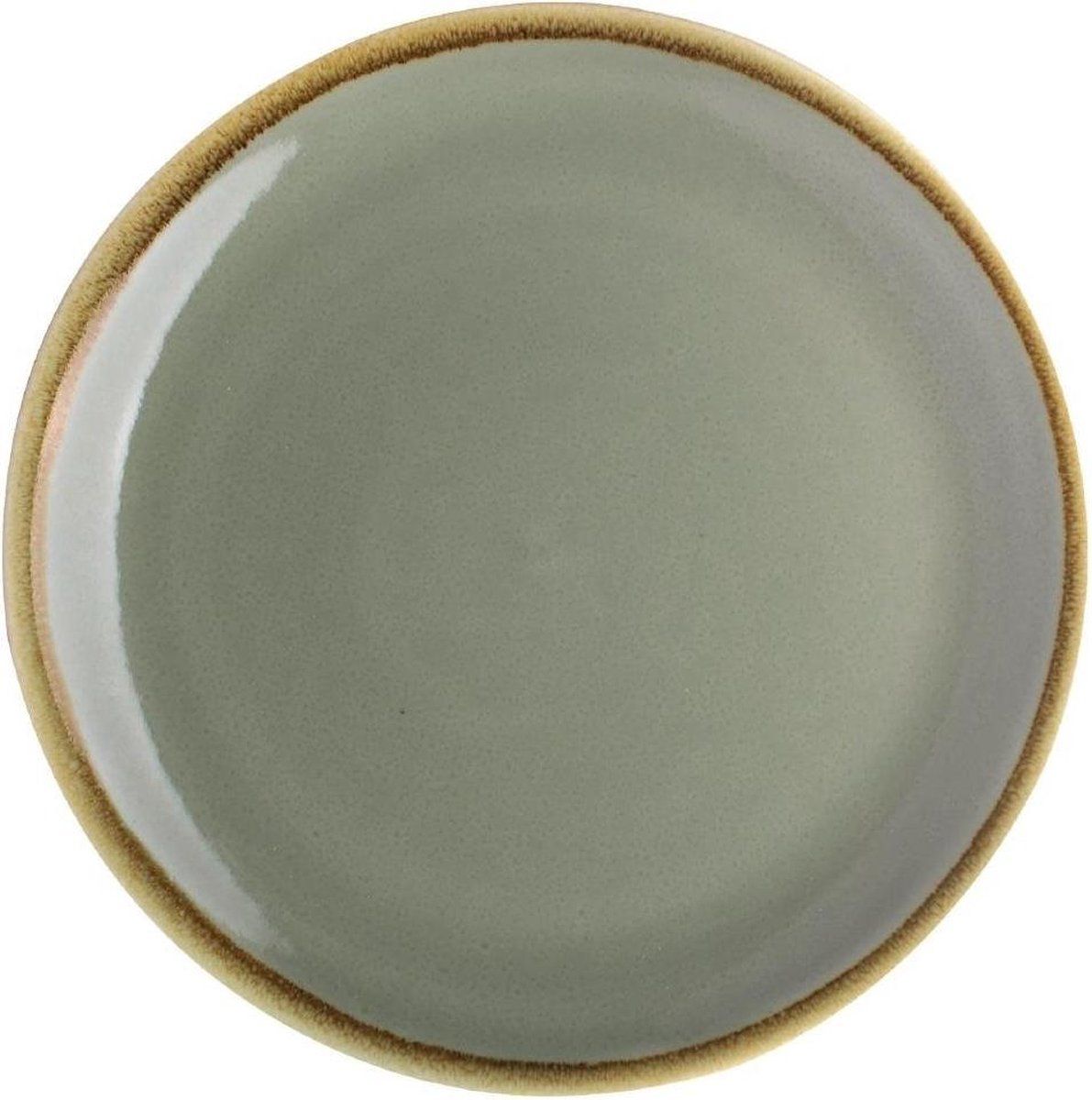 Olympia Kiln Bord Mosgroen Ø23cm (Set van 6) - Porselein