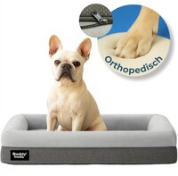 Buddy Beds Orthopedische Hondenmand 74cm - Luxe Hondenbed - Grijs - Small