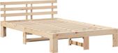 vidaXL Bedframe met hoofdeinde Naturel 140 x 190 cm Massief grenenhout