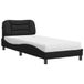 vidaXL Lit avec matelas "Hvar" similicuir noir 90x200 cm