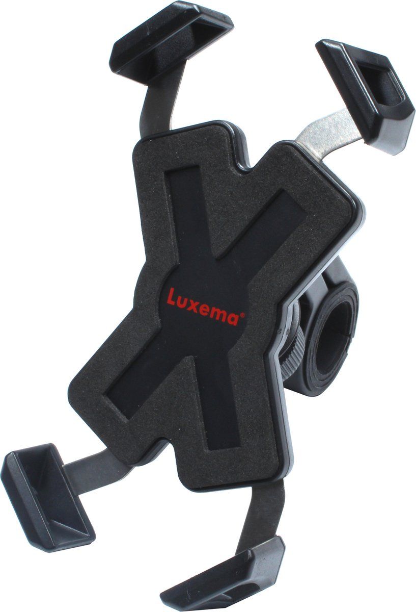 Luxema® Telefoonhouder Fiets - Zwart - 360 Graden Draaibaar - Lock Systeem - Anti Schock en Vibratie - iPhone - Samsung - Extra stevig - Voor motor en scooter - Cadeau