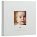 Pearhead Fotoalbum, doordacht aandenken cadeau voor baby, doop of doop - 50 pagina's, grijs met witte stippen
