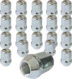 Tunershop Dodge 20 wielmoeren, 1/2 inch - 20 UNF, 60° conische schroefdraad, met gesloten schroefdraad, sleufmaat 19, compatibel met Dodge Nitro, Viper cabriolet, coupé, Volvo 240 stationwagen
