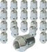 Tunershop Dodge 20 wielmoeren, 1/2 inch - 20 UNF, 60° conische schroefdraad, met gesloten schroefdraad, sleufmaat 19, compatibel met Dodge Nitro, Viper cabriolet, coupé, Volvo 240 stationwagen