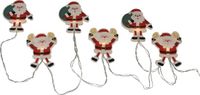 Merkloos Christmas Decoration raamstickers kerstmannen - met verlichting - raamversiering lichtsnoer - batterij