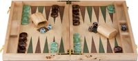 Longfield Backgammon 15" groen & bruin trangle