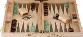 Longfield Backgammon 15" groen & bruin trangle
