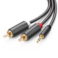 Ugreen 10513 audiokabel 5 m 2 x RCA 3.5mm Grijs
