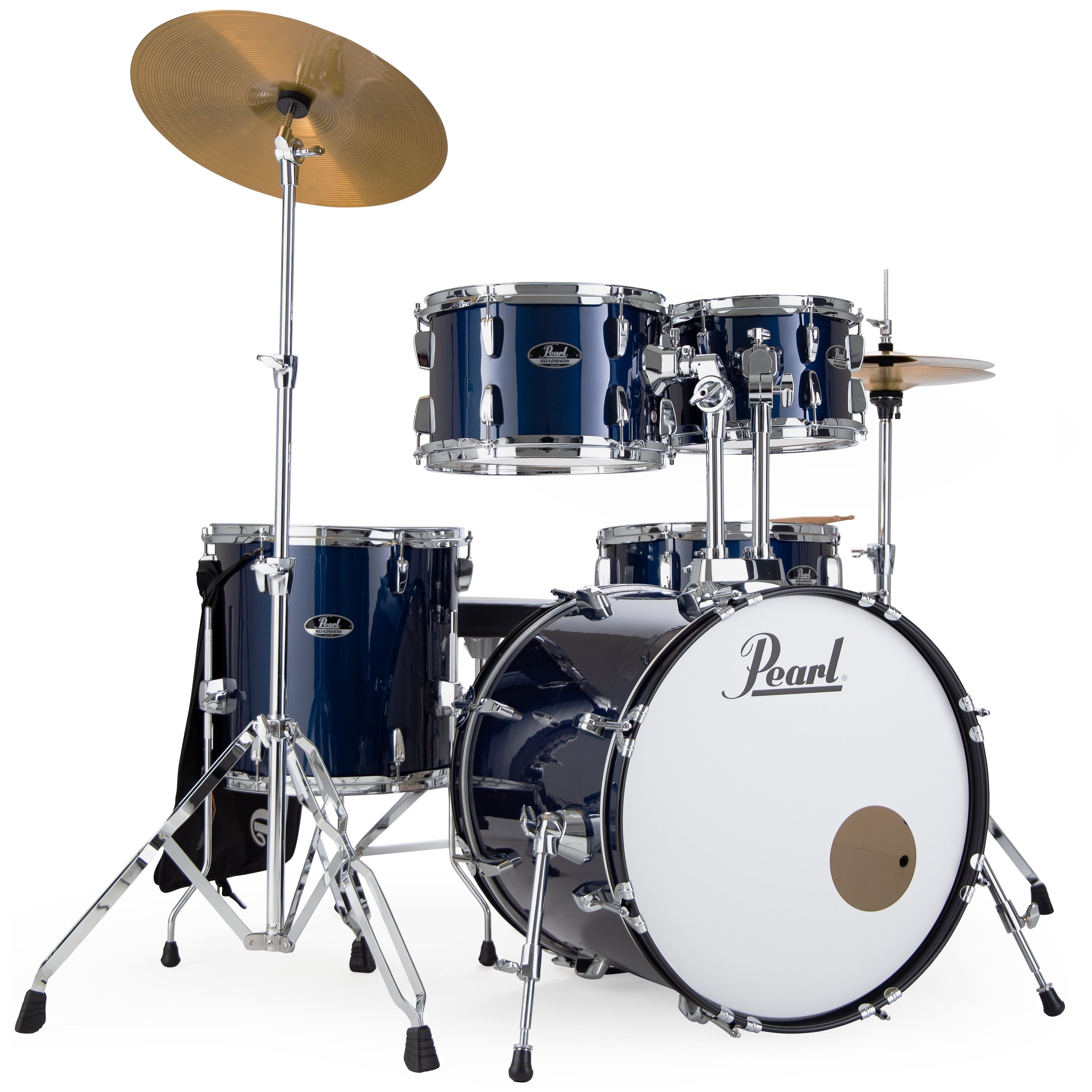 Pearl RS525SC Roadshow Royal Blue Metallic Drumstel met Bekkens