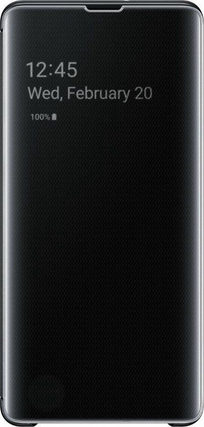 Samsung Clear View Cover - Zwart - Samsung Galaxy S10+